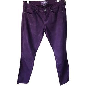 Lucky Brand dark purple Charlie Super Skinny 5 pocket jeans size 8 stretch